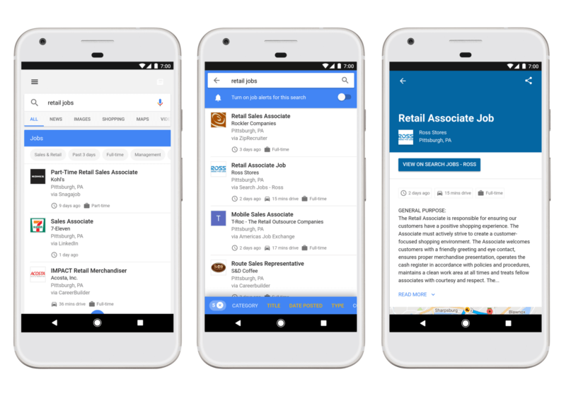 Google的求职信息搜索现在开放给所有求职网站和开发人员