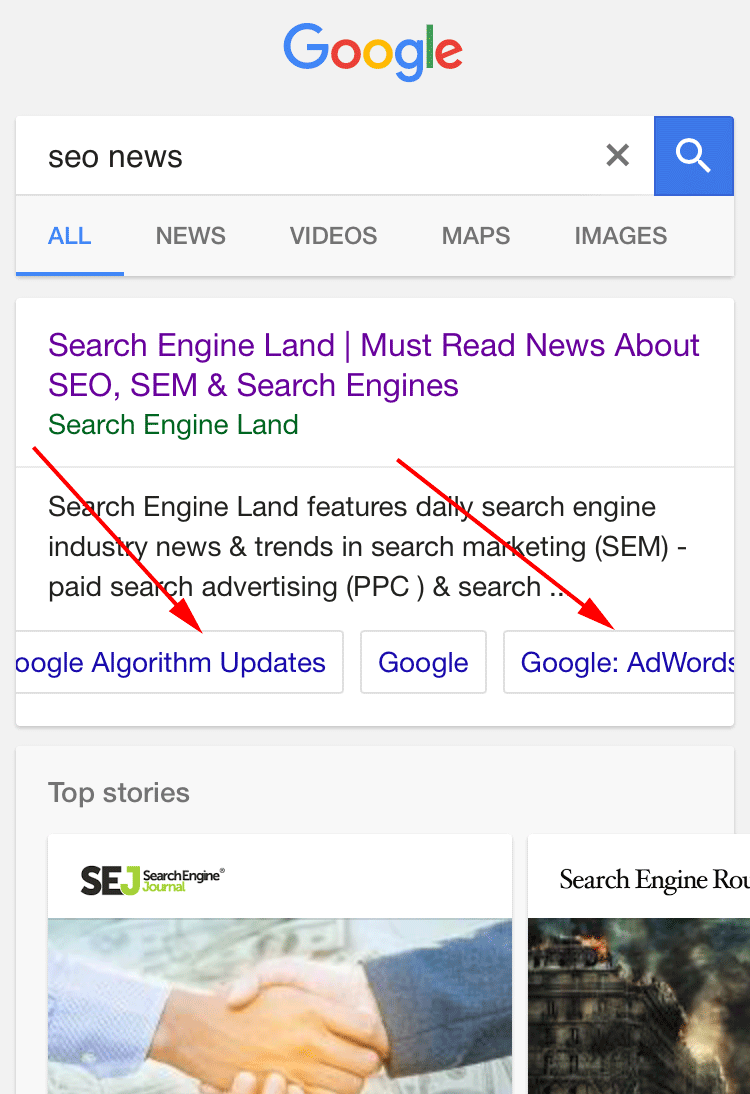 Google正式将Sitelinks设计更改为轮播格式