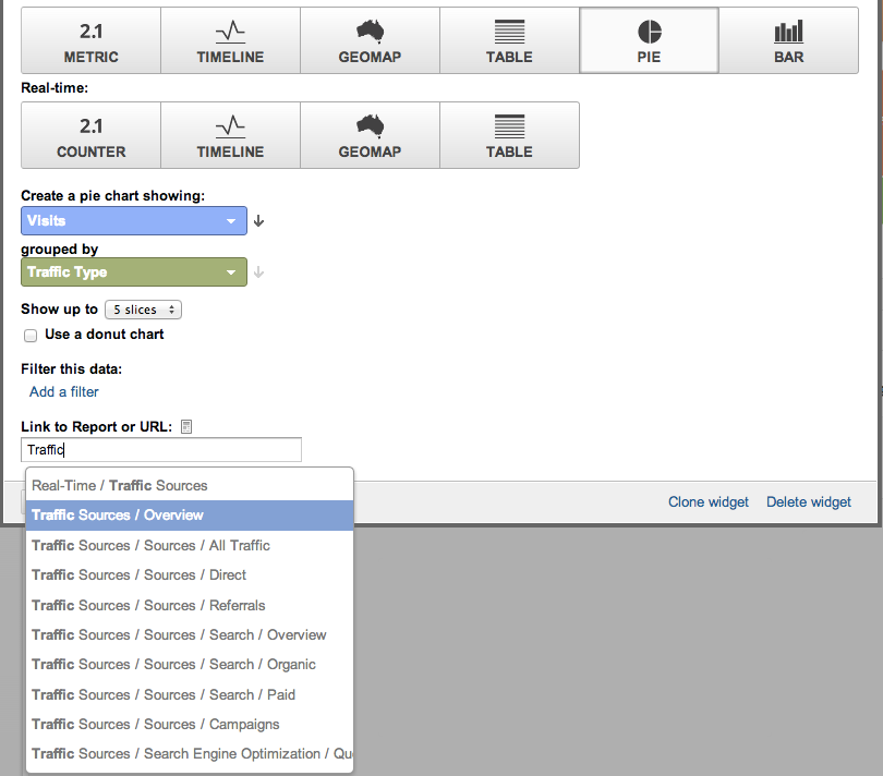 link-google-analytics-dashboard-to-report